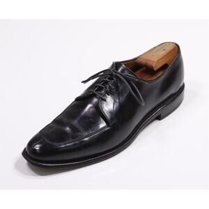 Allen Edmonds Delray Black Split Toe Oxford Leather Dress Shoes Men's US 10 A